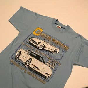 1997 Corvette Club Shirt Blue Vintage 90s Maryland